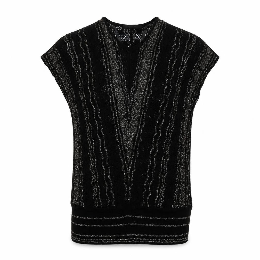 Jacques Vert Women's Black Sleeveless Knit Top M