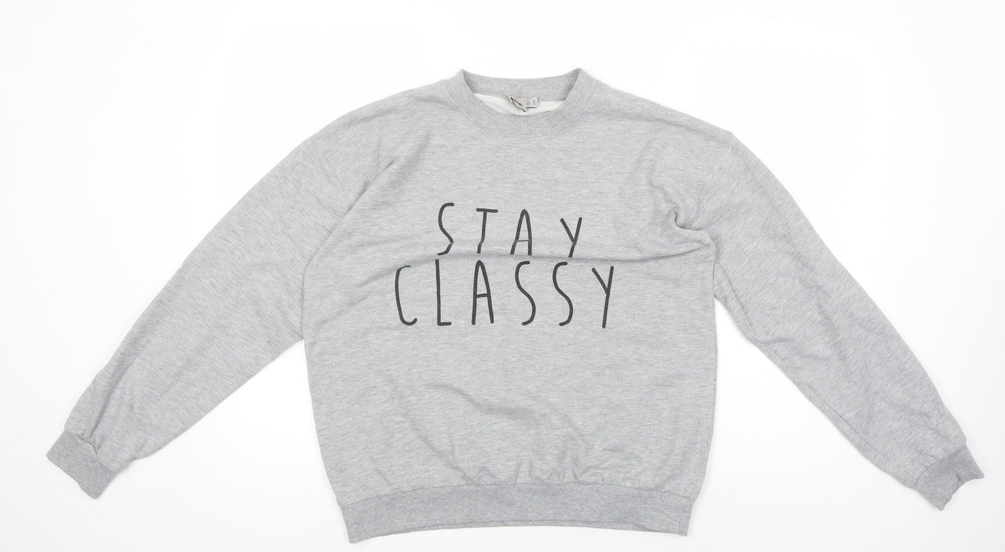 ASOS Women's Grey Pullover Sweatshirt Size 10