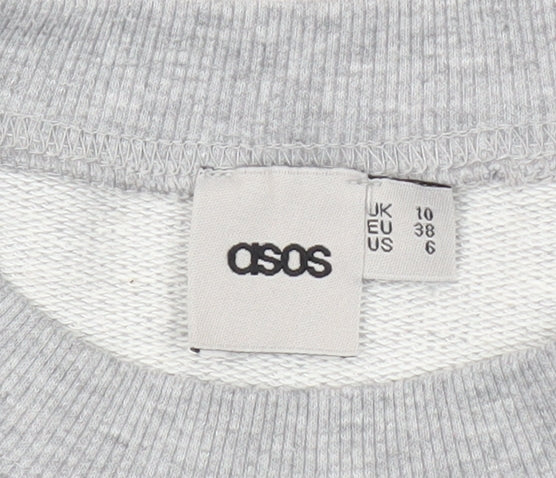 ASOS Women's Grey Pullover Sweatshirt Size 10