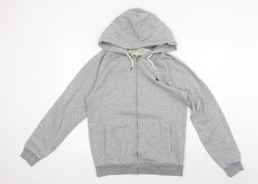 Jack Wills Men's Grey Full Zip Hoodie S