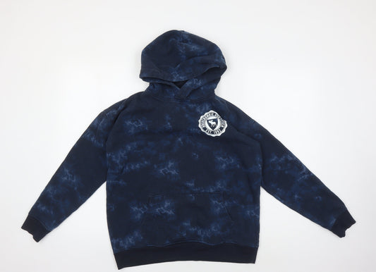 Abercrombie Teen Blue Pullover Hoodie - Logo Design