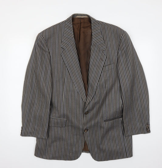 Otley's Men's Grey Striped Blazer, Vintage Style 42R