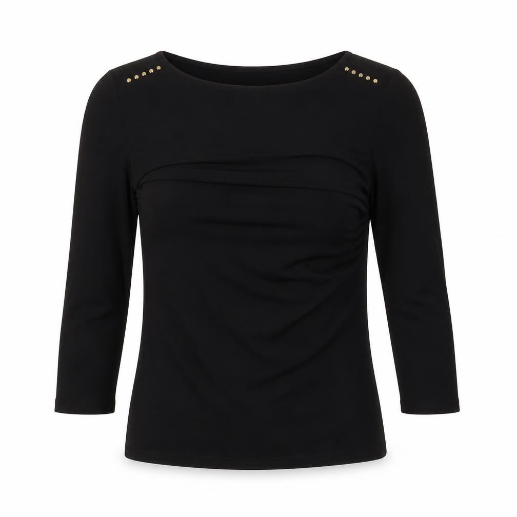Carmen Women's Black Basic Blouse M - Casual & Chic