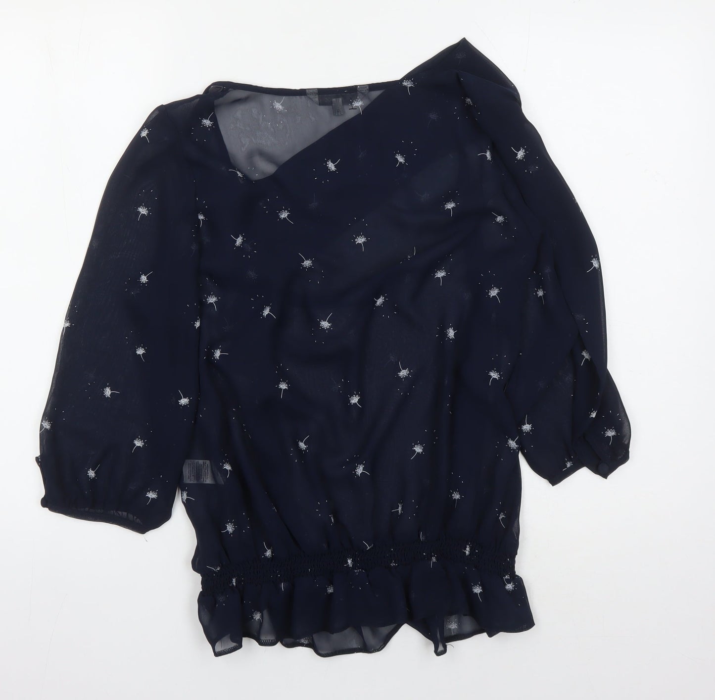 Rocha John Rocha Women's Blue Floral Blouse Size 14