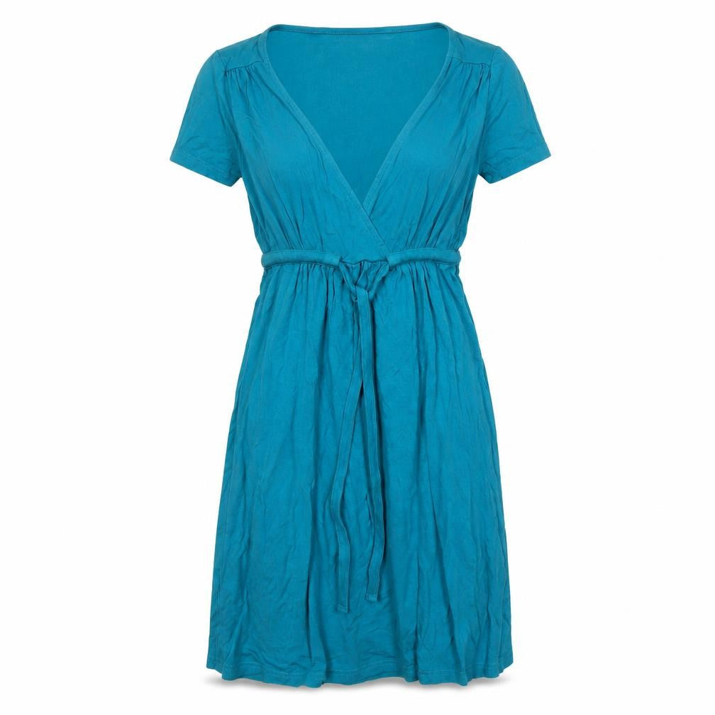 H&M Women's Blue Wrap Dress, Size 6, Knee Length