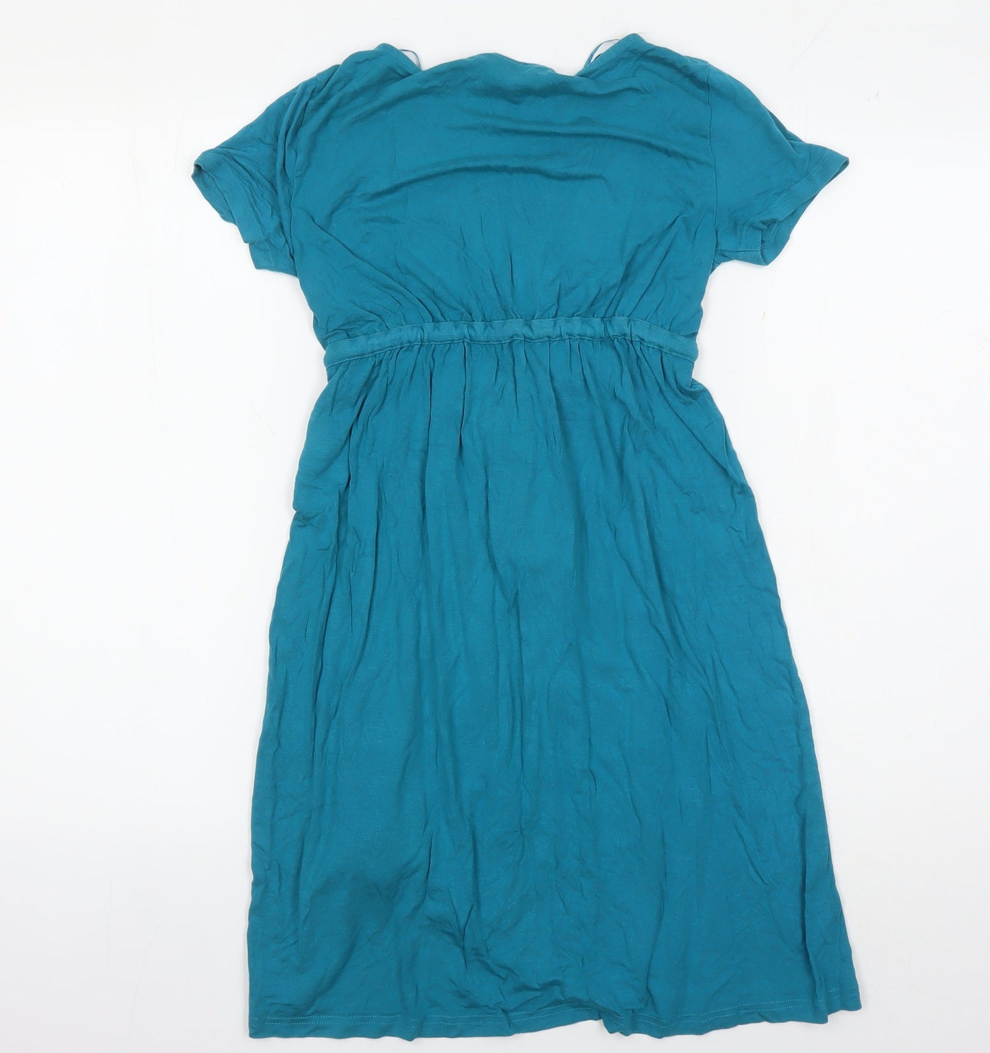 H&M Women's Blue Wrap Dress, Size 6, Knee Length