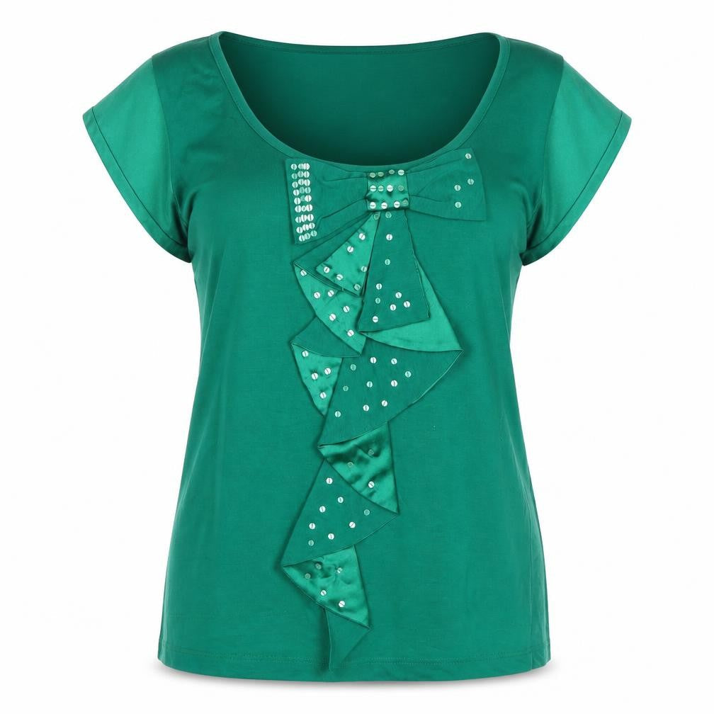 Marks & Spencer Women's Green Scoop Neck Top Size 14
