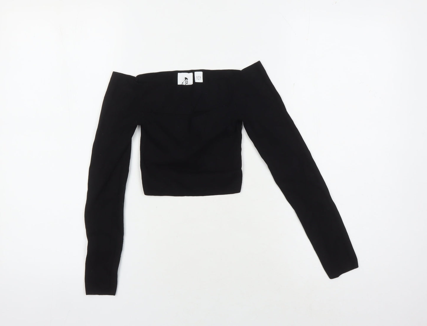 Collusion Women's Black Cropped Off Shoulder Top