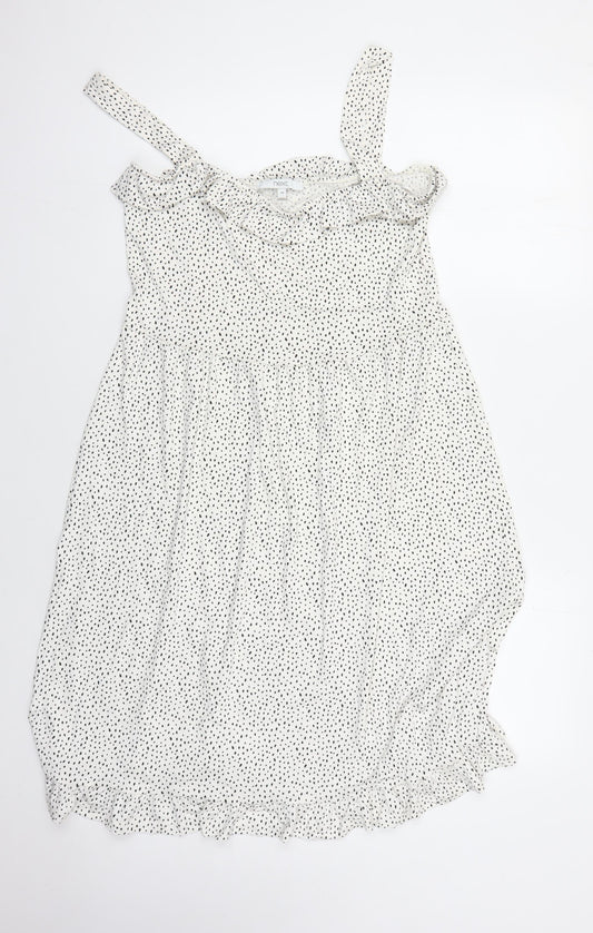 Next Women's White Sleeveless Animal Print Dress 14
