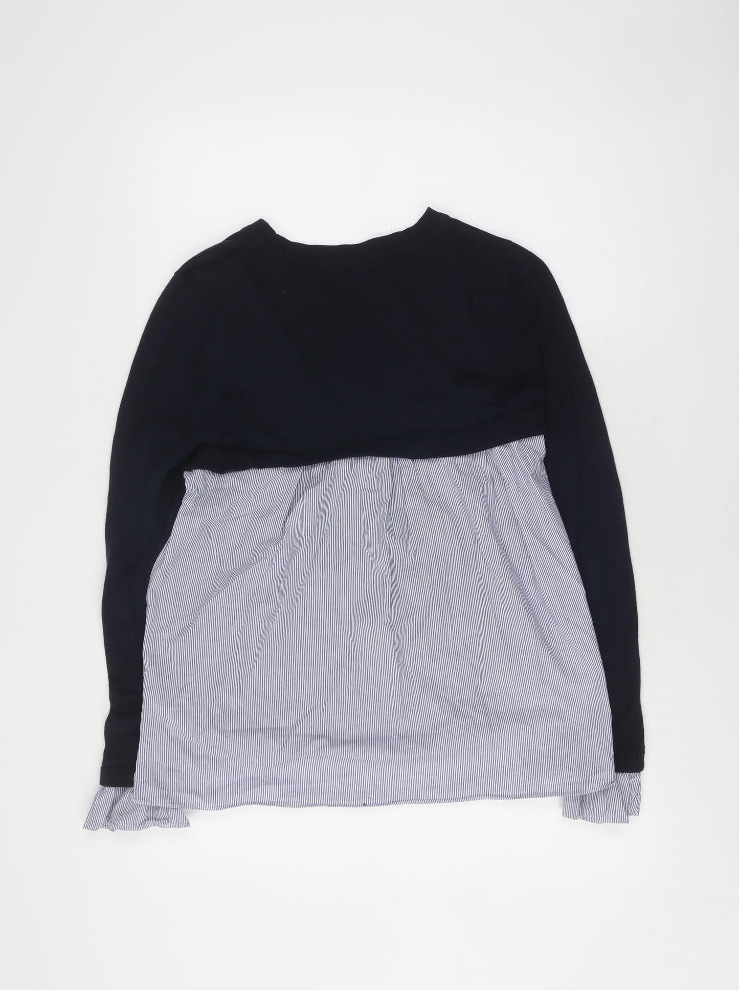 Oasis Women's Black Cotton Blend Pullover S