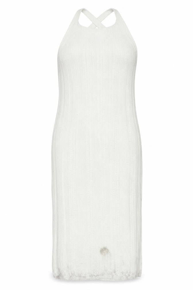 Marks & Spencer Ivory Knit Dress, Size 20, Sleeveless