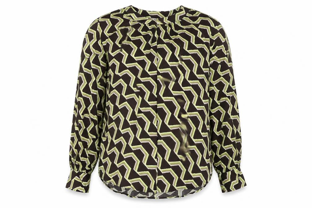 Marks & Spencer Women's Brown Geometric Blouse Size 12