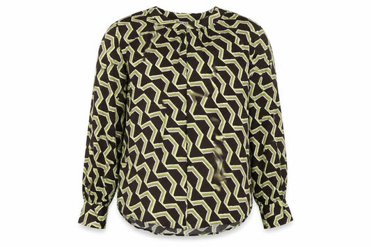 Marks and Spencer Women's Brown Geometric Blouse Size 12
