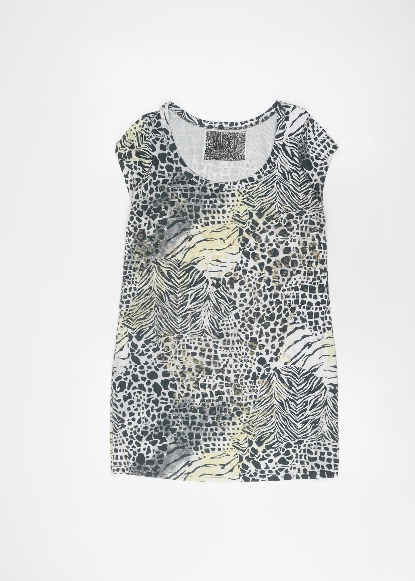 Next Women's Multicoloured Animal Print Blouse Size 6