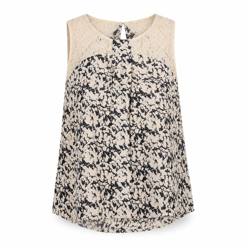 French Connection Women's Beige Sleeveless Blouse Size 6