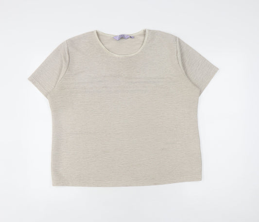 Honor Millburn Women's Beige Round Neck T-Shirt L