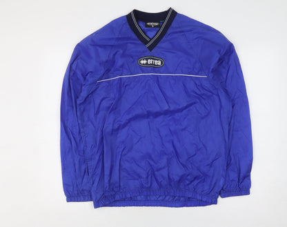 Errea Men's Blue Windbreaker Jacket Size S