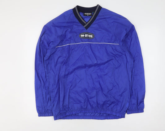Errea Men's Blue Windbreaker Jacket Size S