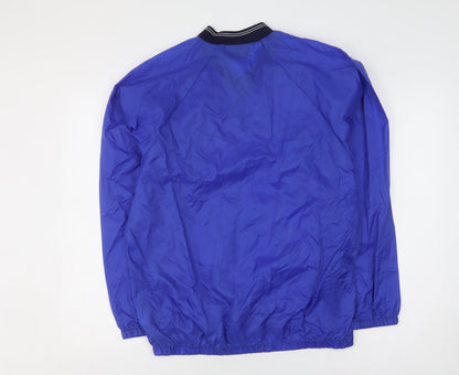 Errea Men's Blue Windbreaker Jacket Size S