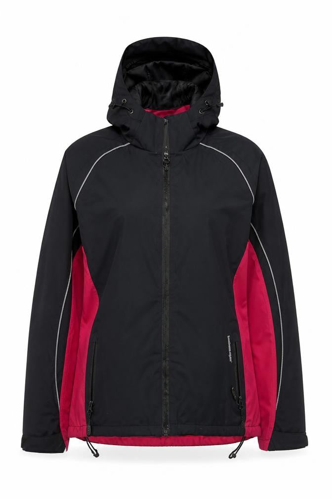 Technolayer Women's Black Lightweight Waterproof Hooded Jacket Size 12
