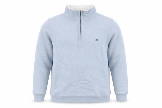 Crew Womens Clothing Blue 1/4 Zip Sweatshirt Size 10