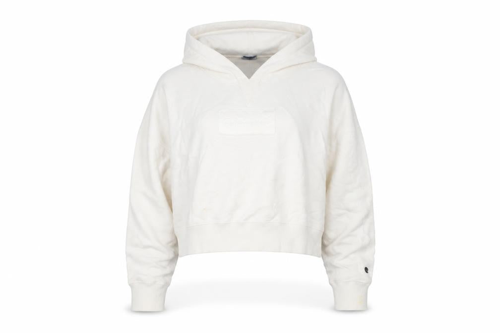 Champion Unisex White Pullover Hoodie Medium