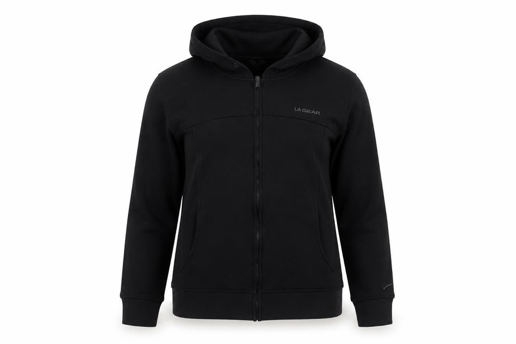 LA Gear Women's Black Full Zip Hoodie Size 10