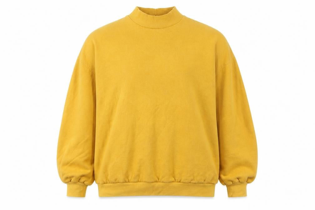 Bershka Women's Yellow Mock Neck Pullover Jumper L