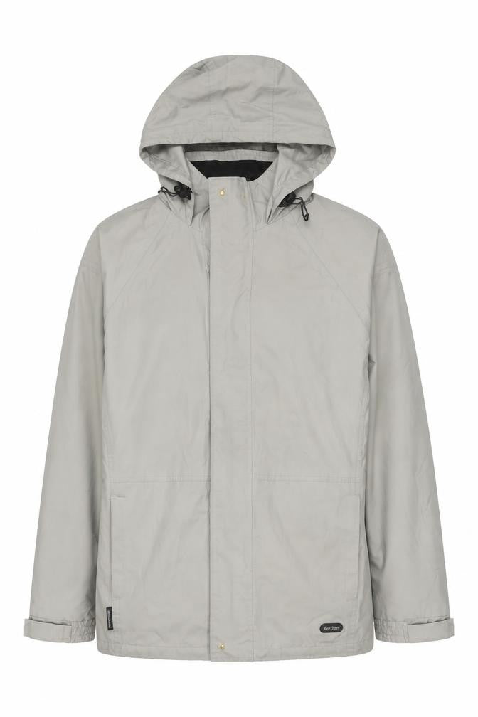 Peter Storm Men's Grey Hooded Rain Jacket, Size S