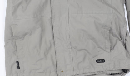 Peter Storm Men's Grey Hooded Rain Jacket, Size S