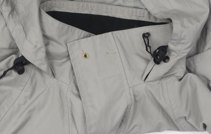 Peter Storm Men's Grey Hooded Rain Jacket, Size S