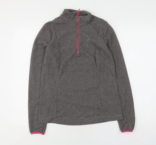 Decathlon Women's Grey 1/2 Zip Pullover Sweatshirt XS