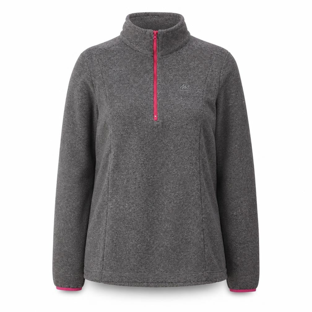 Decathlon Women's Grey 1/2 Zip Pullover Sweatshirt XS