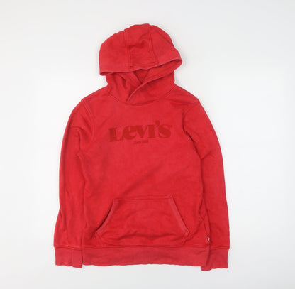 Levi's Red Pullover Hoodie Boys with Logo 13-14 Years