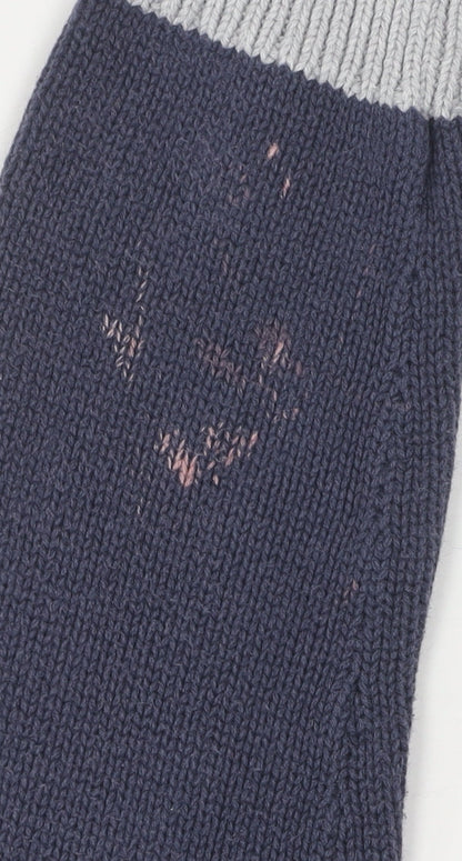 Close-up detail of Crew Clothing Women's Blue Grey Striped jumper, size 10