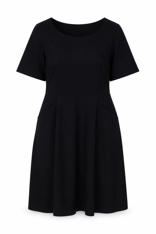 WoolOvers Women's Black M Stretch Sheath Dress