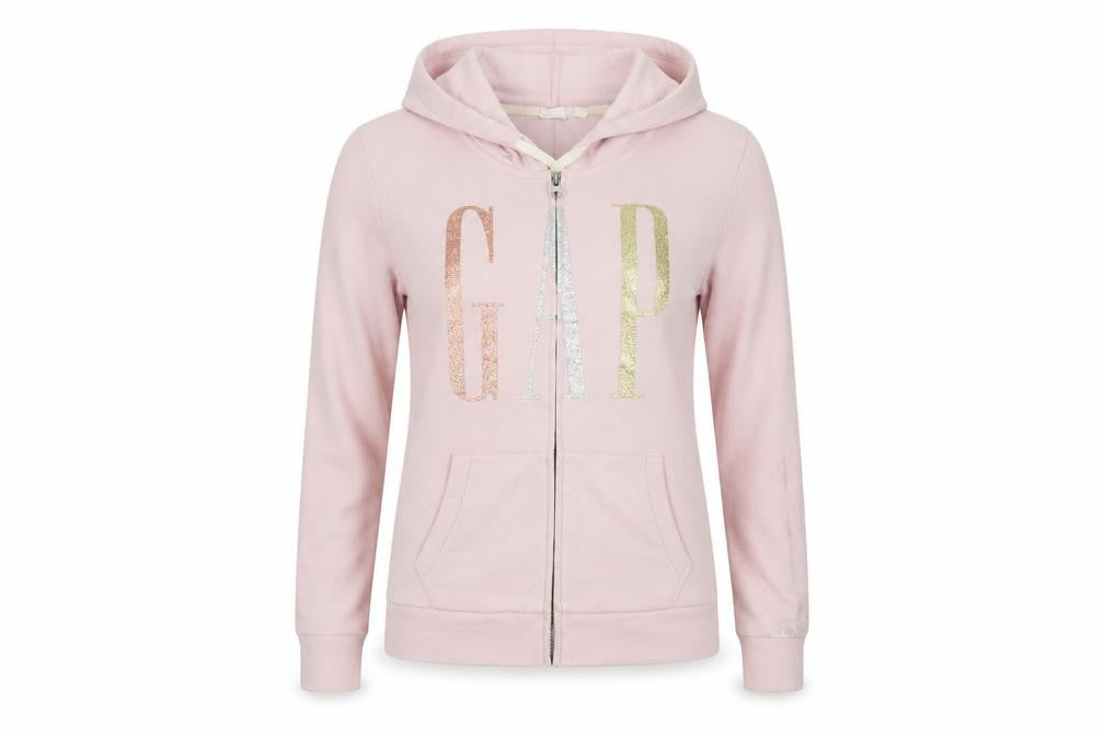 Gap Women's Pink Full Zip Hoodie, Size S, Casual Comfort
