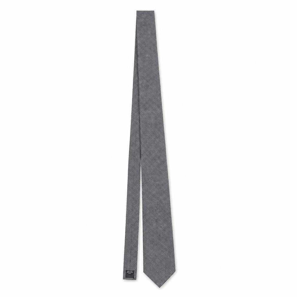 Pierre Cardin Men's Grey Silk Designer Tie