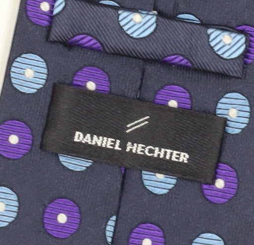 Daniel Hechter Men's Purple Polka Dot Silk Tie