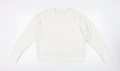 Additional front view of Jacqueline de Yong Women’s Ivory L Pullover Sweatshirt