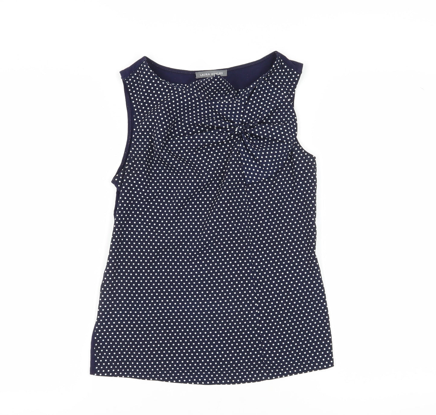 Laura Ashley Women’s Blue Polka Dot Blouse Size 8
