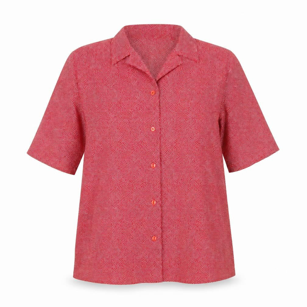 Viyella Women's Red Polka Dot Button-Up Shirt Size 14