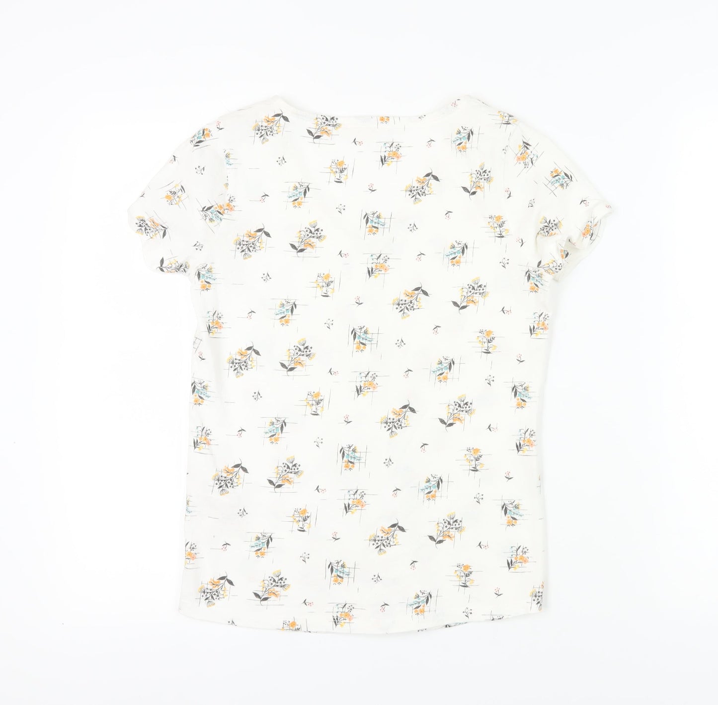 Fat Face Women’s White Floral Button-Up Shirt Size 6