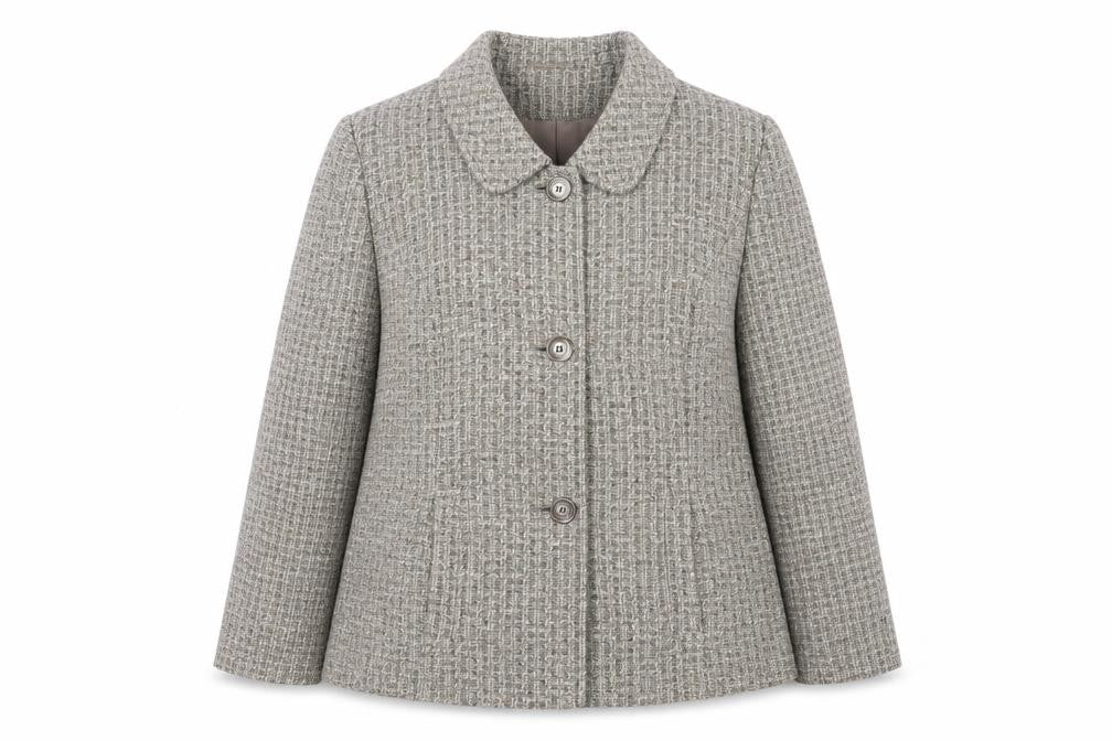 Eastex Women's Grey Check Blazer, Size 14, Classic Fit