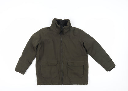 Additional front view of TOG24 boys’ green basic jacket -, size 24, lined & zip closure