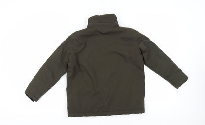 Back view of TOG24 boys’ green basic jacket -, size 24, lined & zip closure
