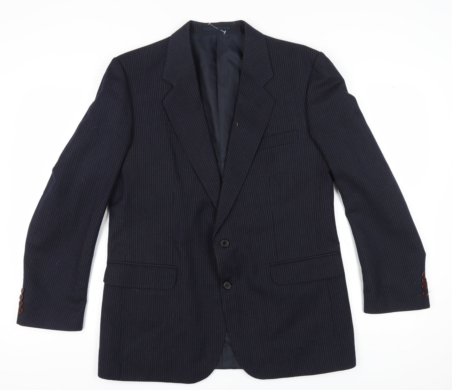 Centaur Men's Blue Striped Blazer, Regular Fit, Size 42R