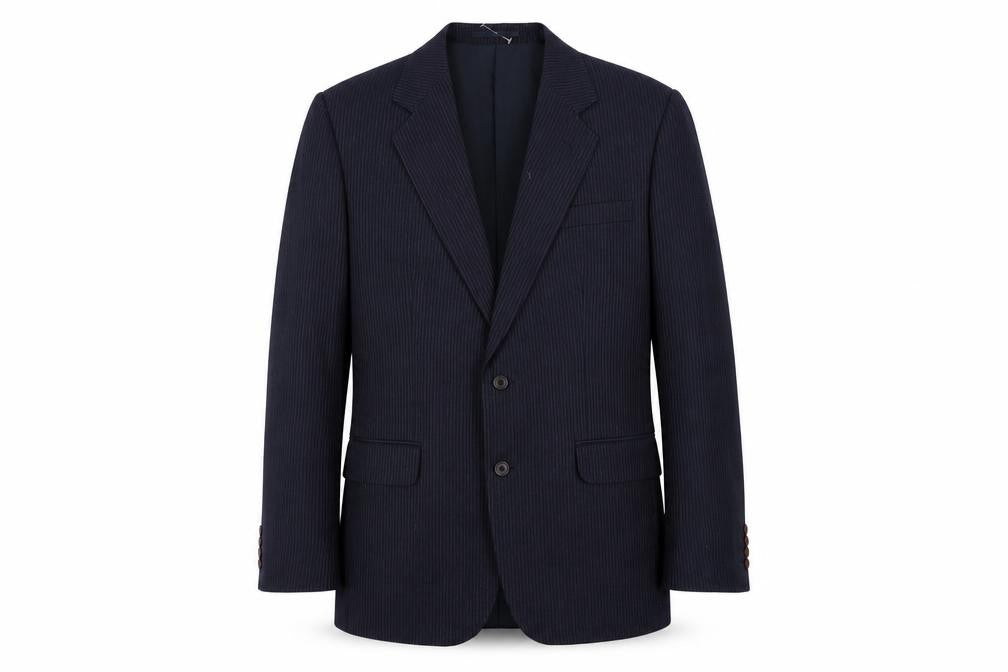 Centaur Men's Blue Striped Blazer, Regular Fit, Size 42R