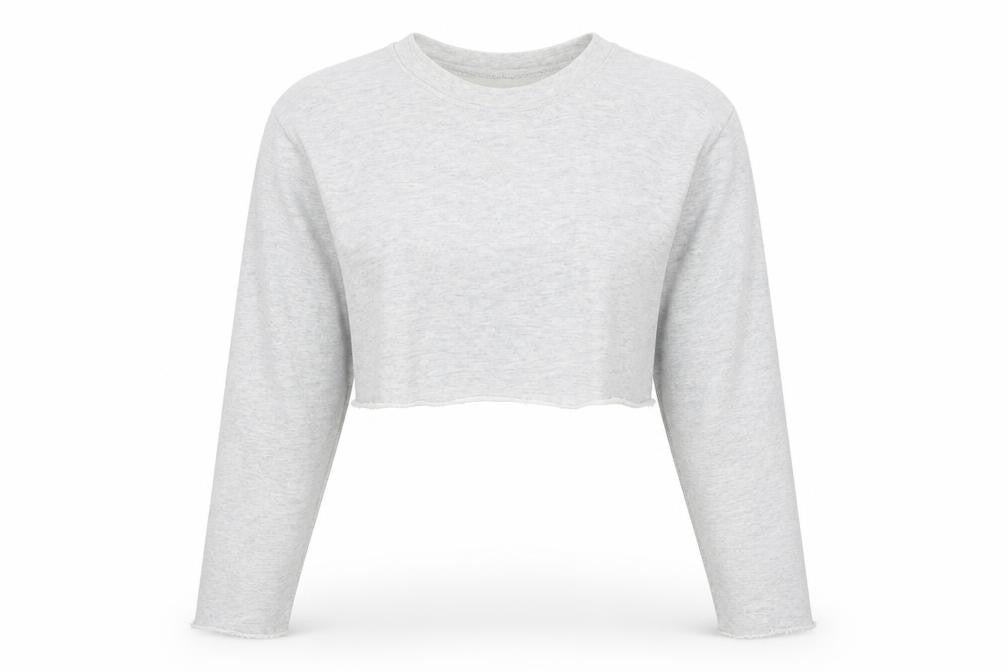Calvin Klein Women's Grey Cropped Sweatshirt S