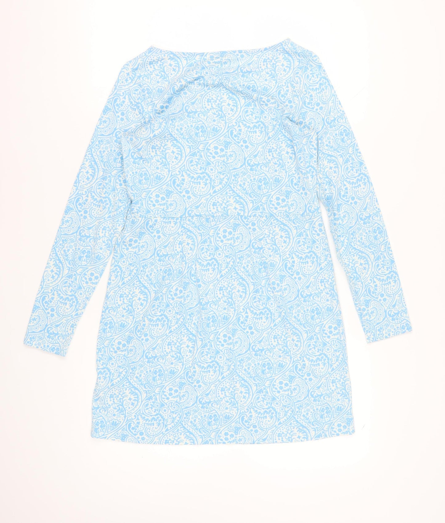 Boden Womens Blue Paisley Knee Length Shift Dress